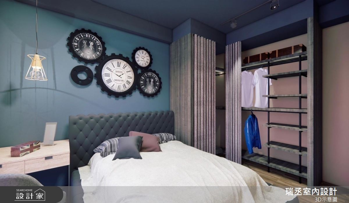 20坪新成屋(5年以下)＿工業風臥室案例圖片＿瑞丞室內設計＿瑞丞_20坪工業風之5