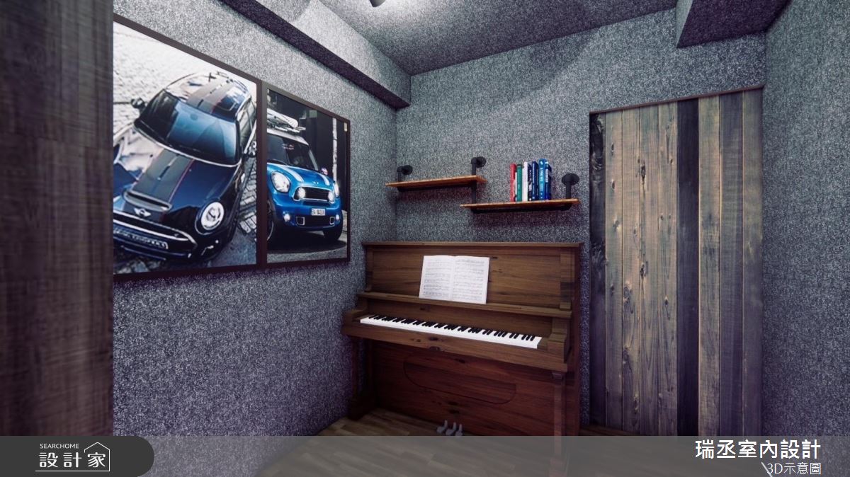 20坪新成屋(5年以下)＿工業風書房多功能室案例圖片＿瑞丞室內設計＿瑞丞_20坪工業風之8