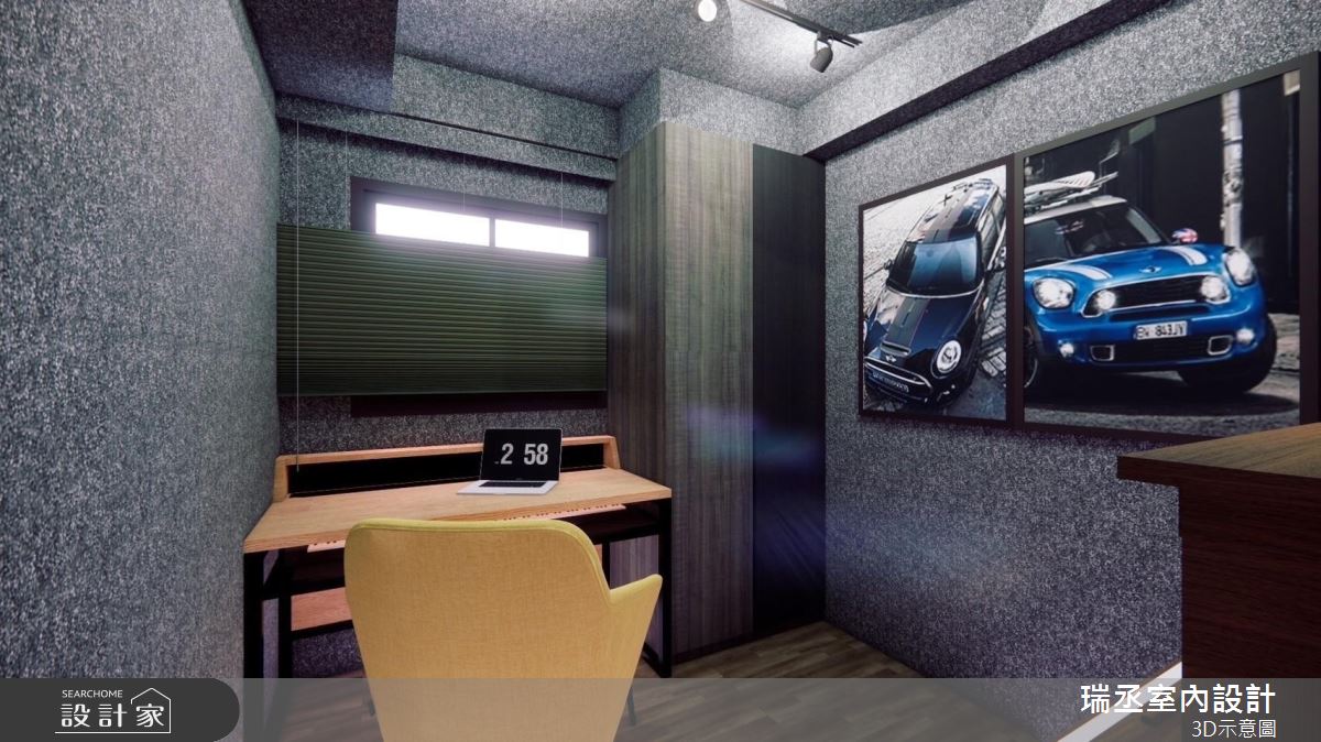20坪新成屋(5年以下)＿工業風書房多功能室案例圖片＿瑞丞室內設計＿瑞丞_20坪工業風之7