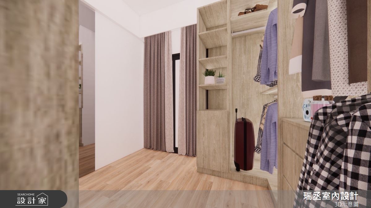 72坪新成屋(5年以下)＿日式無印風更衣間案例圖片＿瑞丞室內設計＿瑞丞_72坪日式無印風之13