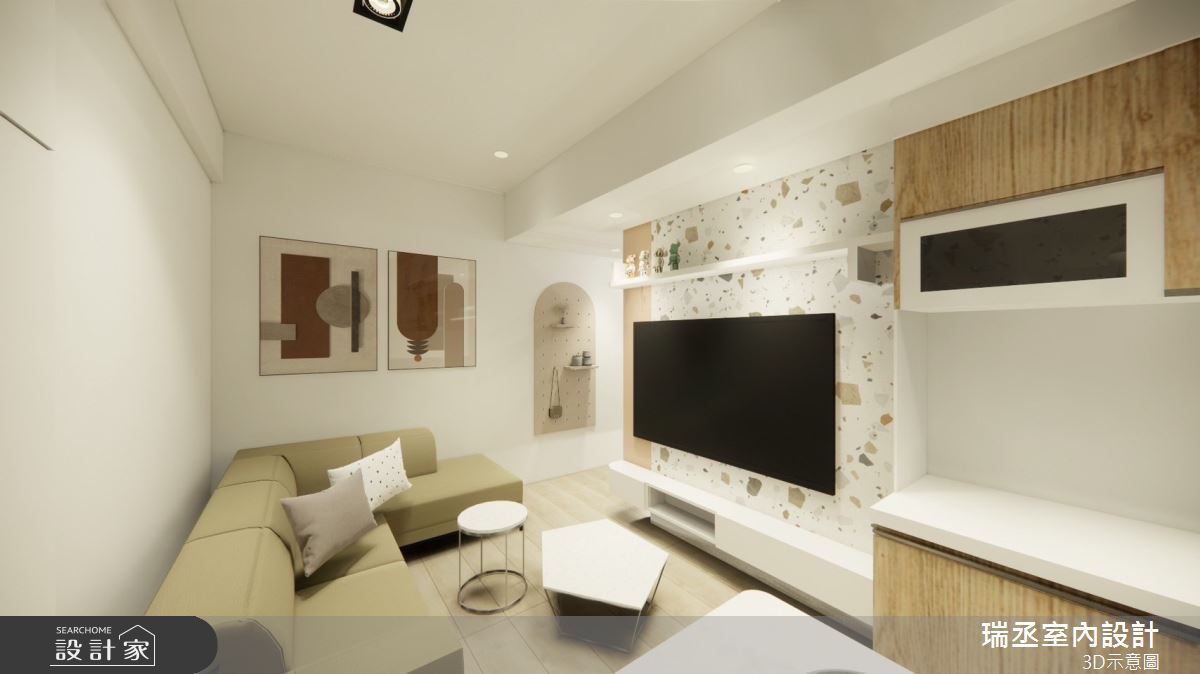 15坪新成屋(5年以下)＿北歐風客廳案例圖片＿瑞丞室內設計＿瑞丞_15坪北歐風之4