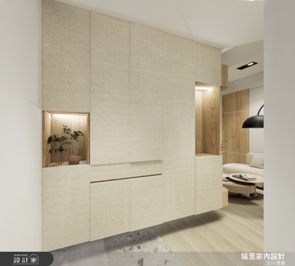 15坪新成屋(5年以下)＿北歐風玄關案例圖片＿瑞丞室內設計＿瑞丞_15坪北歐風單層之1