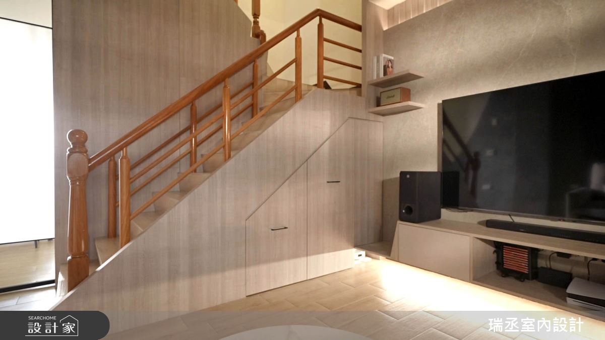 53坪新成屋(5年以下)＿日式無印風客廳樓梯案例圖片＿瑞丞室內設計＿瑞丞_53坪日式無印風_宜蘭透天之16