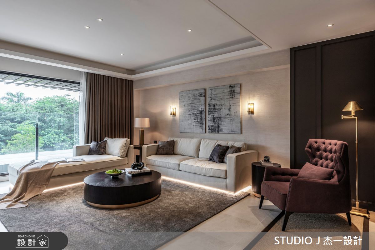 58坪新成屋(5年以下)＿現代風客廳臥榻案例圖片＿杰一設計＿杰一_聯上涵景II之1