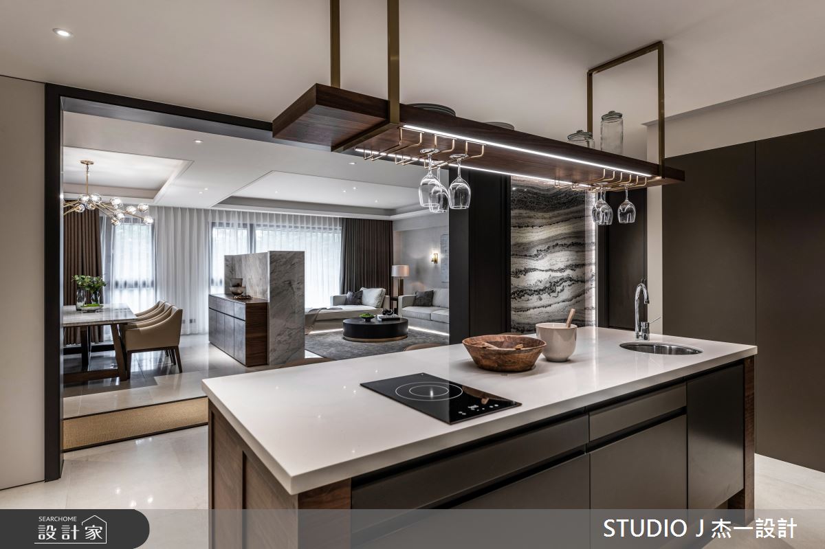 58坪新成屋(5年以下)＿現代風餐廳廚房吧檯中島案例圖片＿杰一設計＿杰一_聯上涵景II之8