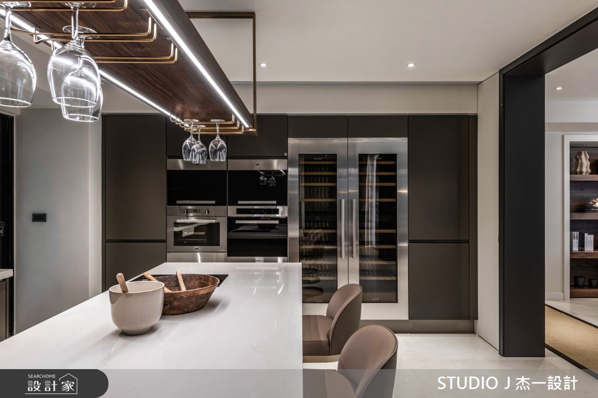 58坪新成屋(5年以下)＿現代風餐廳廚房吧檯中島案例圖片＿杰一設計＿杰一_聯上涵景II之9