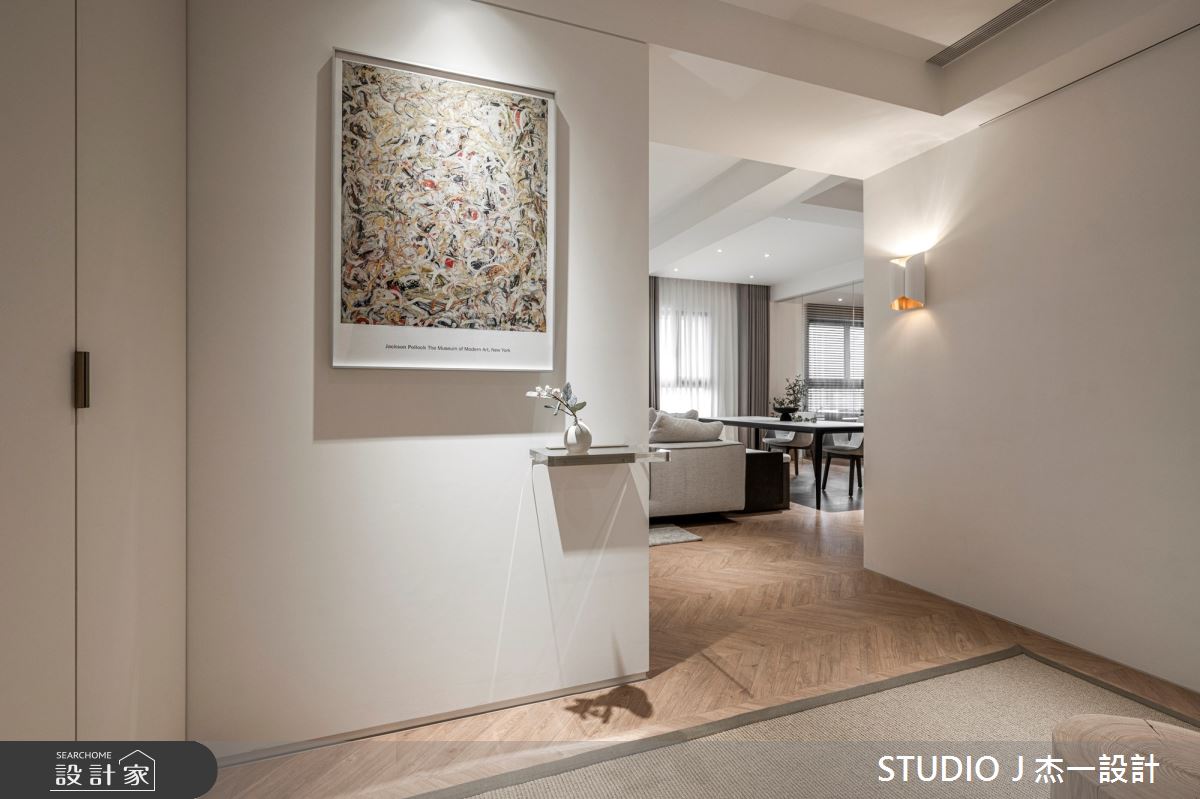 28坪新成屋(5年以下)＿現代風玄關客廳案例圖片＿杰一設計＿杰一_集泰雅馥之1