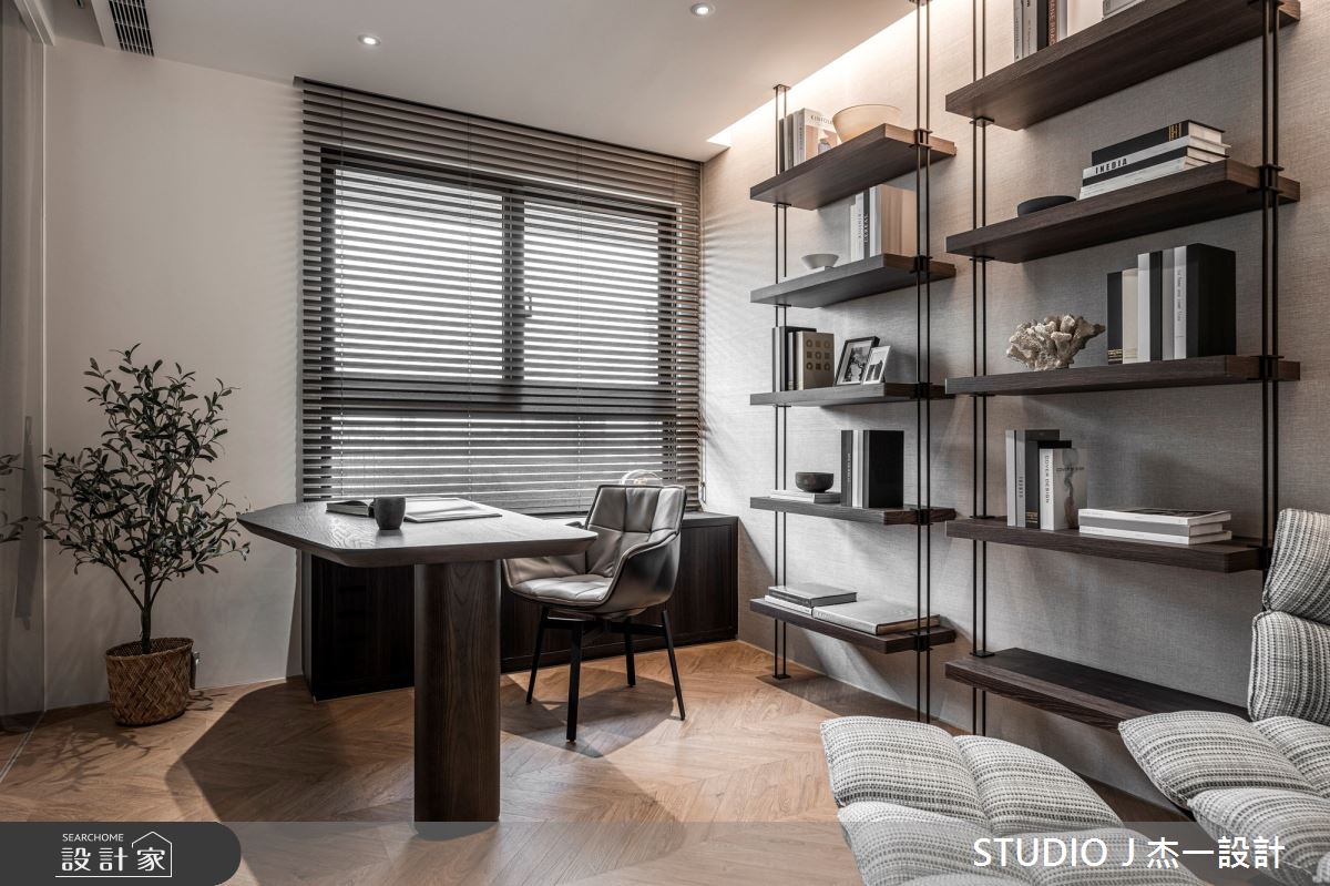 28坪新成屋(5年以下)＿現代風客廳書房案例圖片＿杰一設計＿杰一_集泰雅馥之8