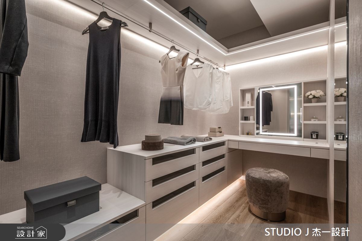 28坪新成屋(5年以下)＿現代風更衣間案例圖片＿杰一設計＿杰一_集泰雅馥之19