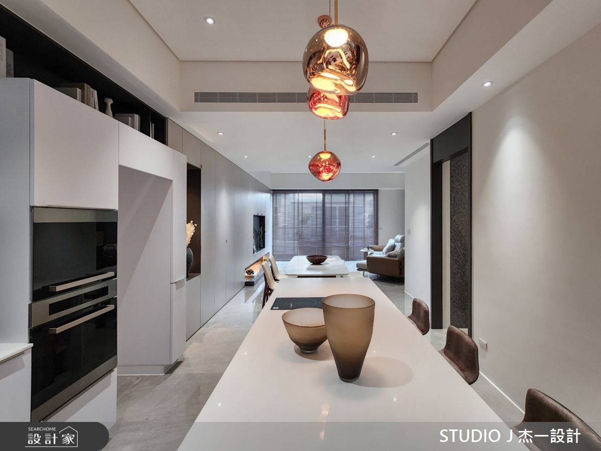 92坪新成屋(5年以下)＿現代風廚房中島案例圖片＿杰一設計＿杰一_帝賦天璽之15