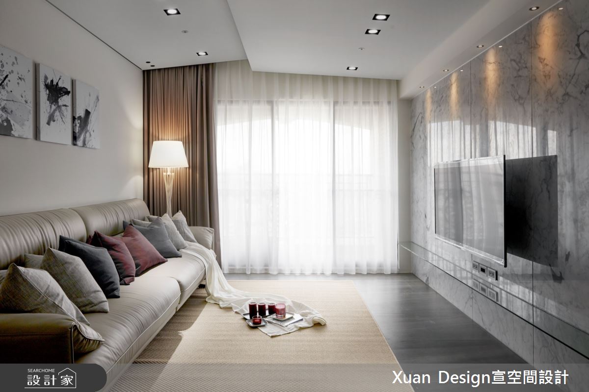 25坪新成屋(5年以下)＿現代風客廳案例圖片＿宣設計＿宣設計_折射_25坪現代風之12