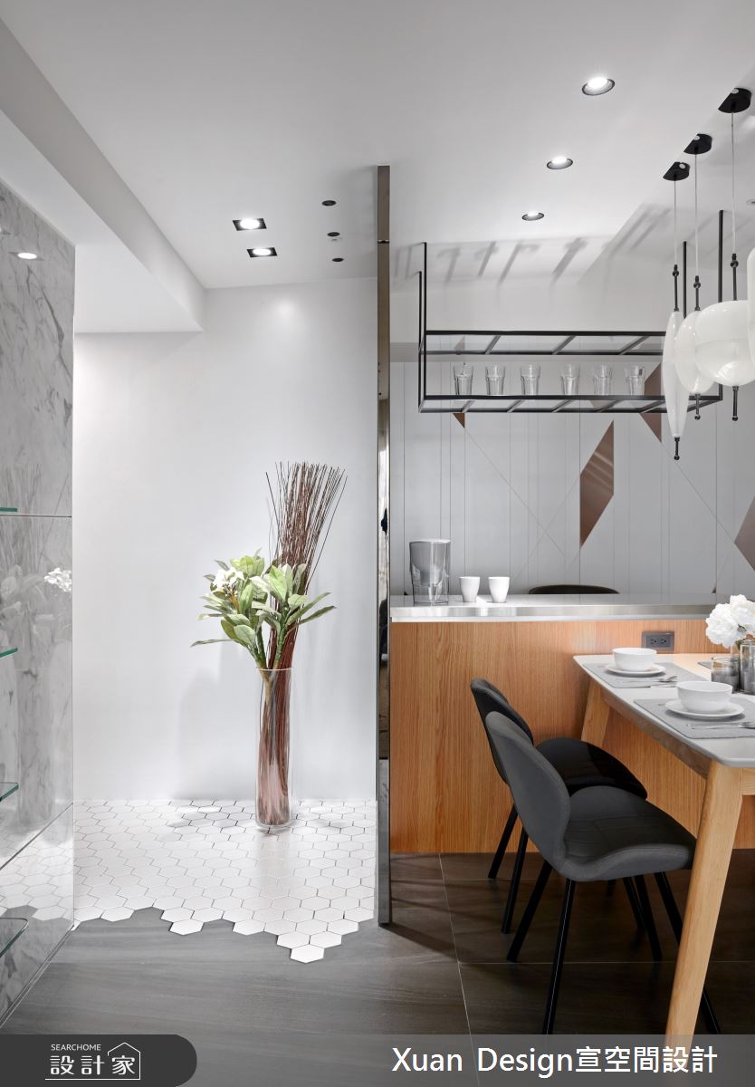 25坪新成屋(5年以下)＿現代風餐廳案例圖片＿宣設計＿宣設計_折射_25坪現代風之3