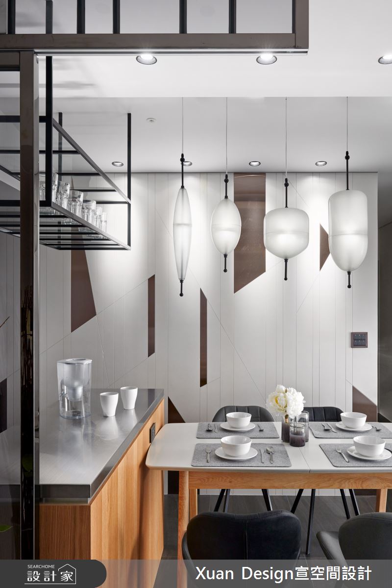 25坪新成屋(5年以下)＿現代風餐廳案例圖片＿宣設計＿宣設計_折射_25坪現代風之7
