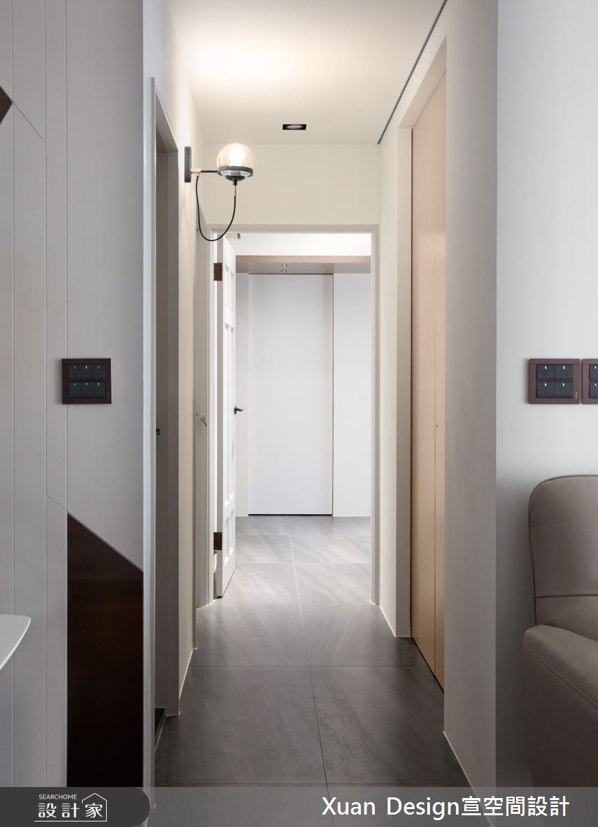 25坪新成屋(5年以下)＿現代風走廊案例圖片＿宣設計＿宣設計_折射_25坪現代風之20