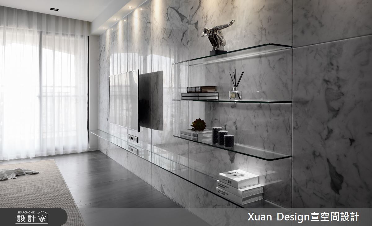 25坪新成屋(5年以下)＿現代風客廳案例圖片＿宣設計＿宣設計_折射_25坪現代風之15