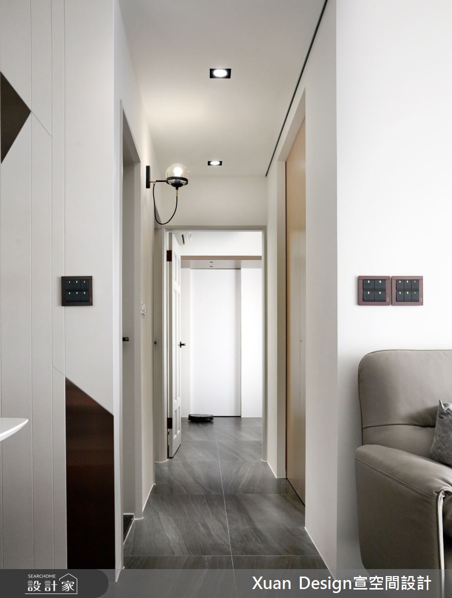 25坪新成屋(5年以下)＿現代風走廊案例圖片＿宣設計＿宣設計_折射_25坪現代風之19