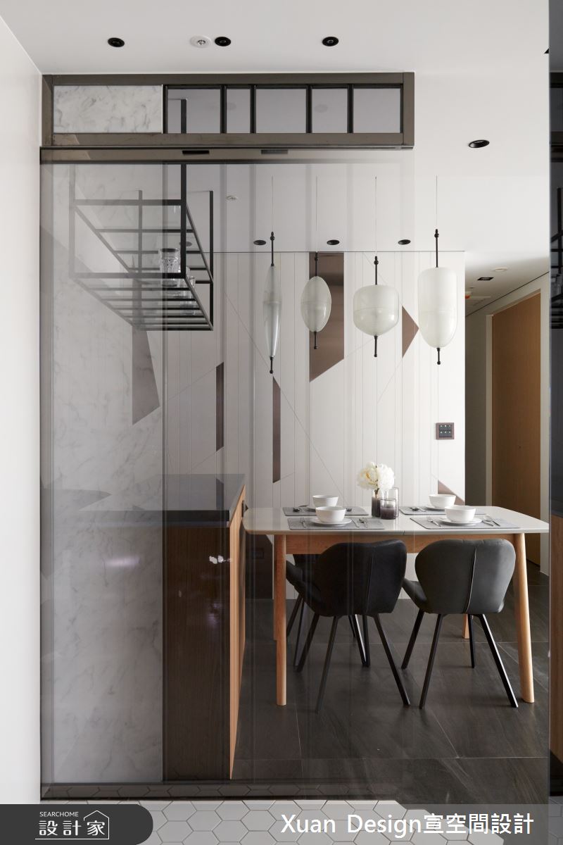 25坪新成屋(5年以下)＿現代風餐廳案例圖片＿宣設計＿宣設計_折射_25坪現代風之8