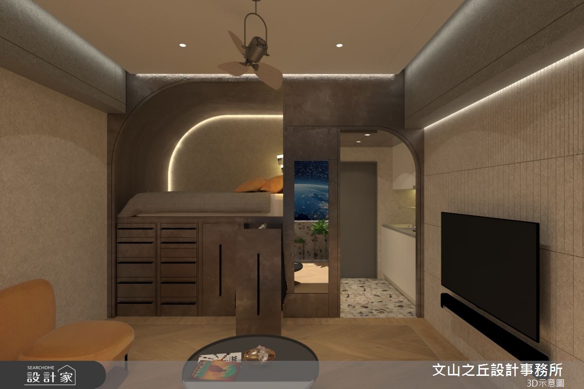 8坪老屋(16~30年)＿現代風客廳案例圖片＿文山之丘室內裝修設計有限公司＿文山之丘_06.火星新樂園之7