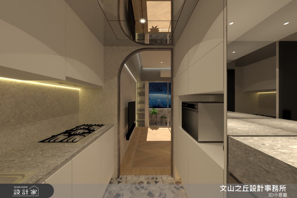 8坪老屋(16~30年)＿現代風廚房案例圖片＿文山之丘室內裝修設計有限公司＿文山之丘_06.火星新樂園之1