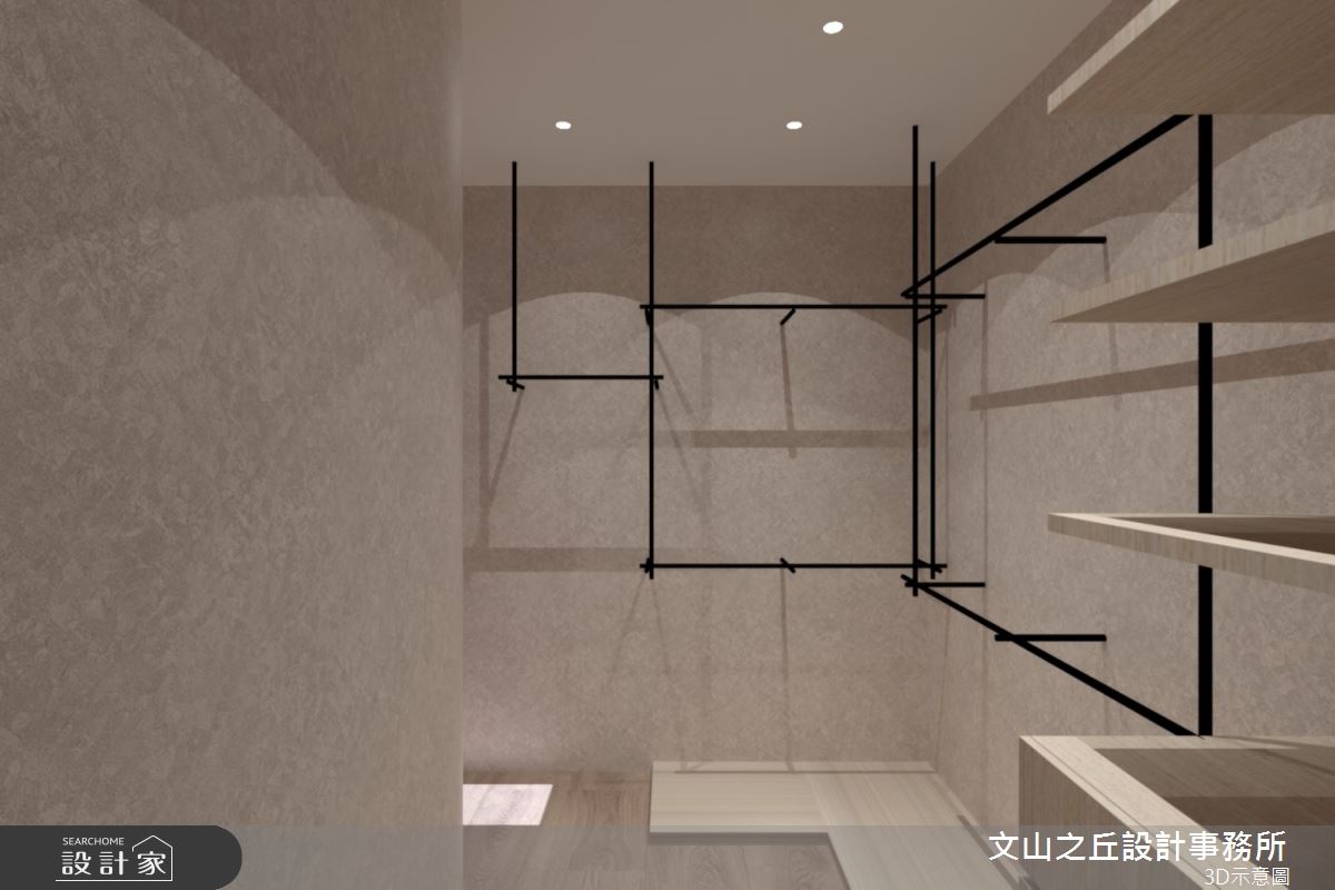 23坪老屋(41~50年)＿現代簡約風更衣間案例圖片＿文山之丘室內裝修設計有限公司＿文山之丘_13.社子王宅之8