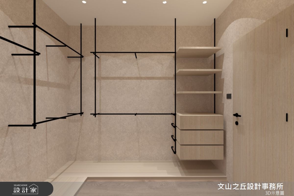 23坪老屋(41~50年)＿現代簡約風更衣間案例圖片＿文山之丘室內裝修設計有限公司＿文山之丘_13.社子王宅之9