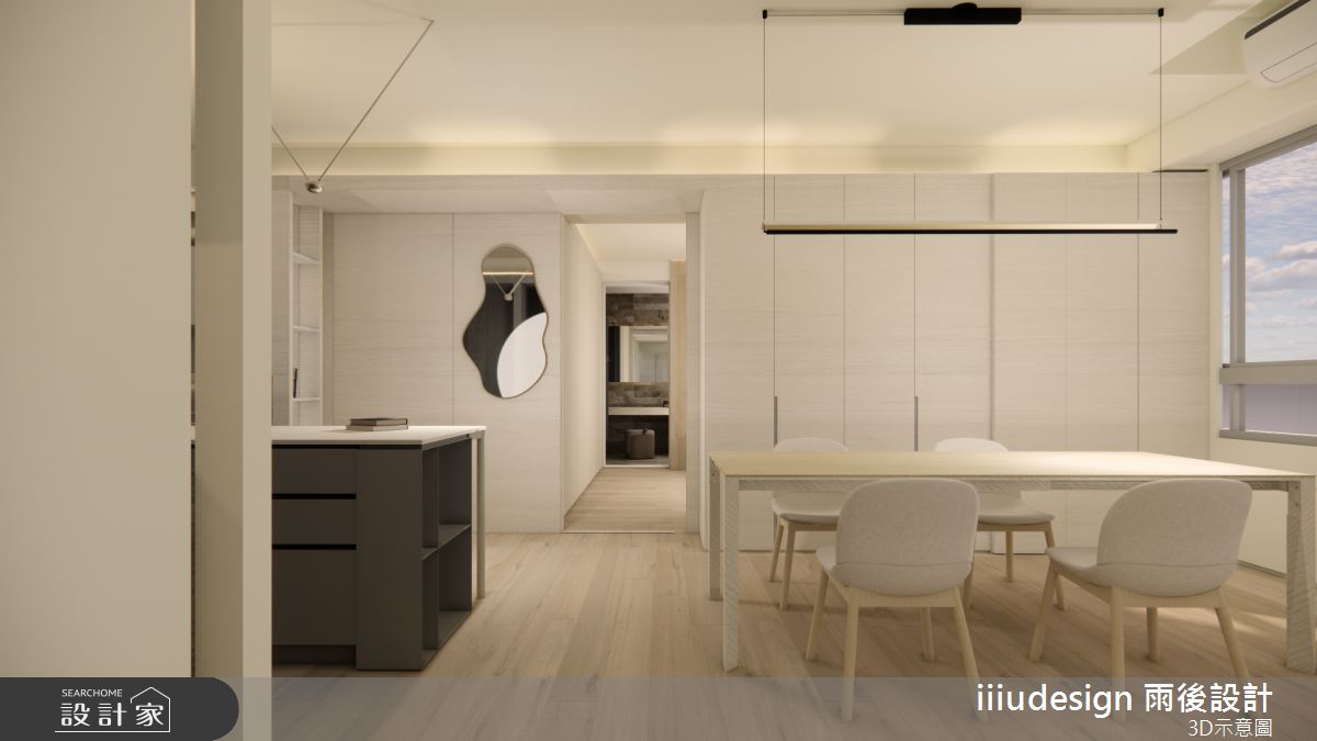 30坪中古屋(5~15年)＿現代風餐廳中島案例圖片＿雨後設計有限公司＿雨後_北投之7