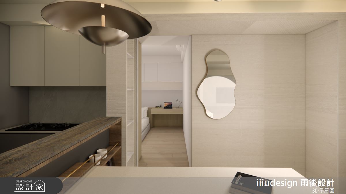 30坪中古屋(5~15年)＿現代風廚房中島案例圖片＿雨後設計有限公司＿雨後_北投之9