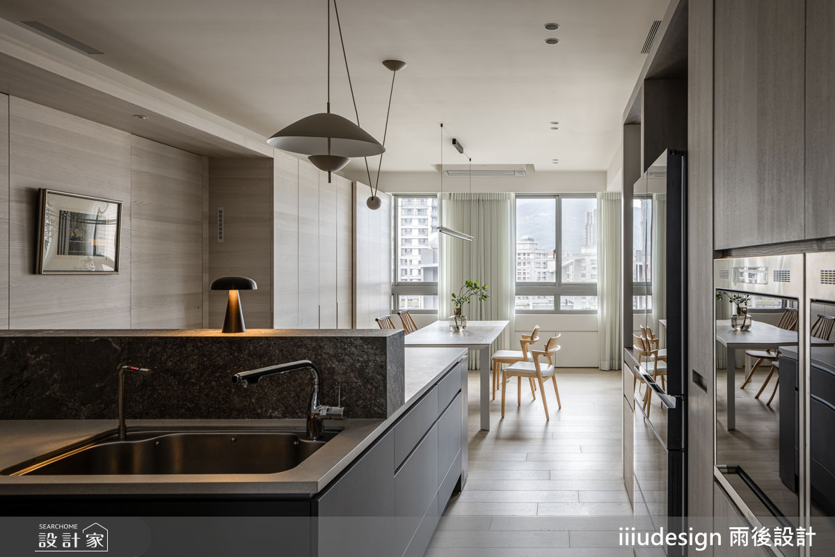 30坪新古屋(10年以下)＿現代風餐廳中島案例圖片＿雨後設計有限公司＿雨後_北投林宅之3
