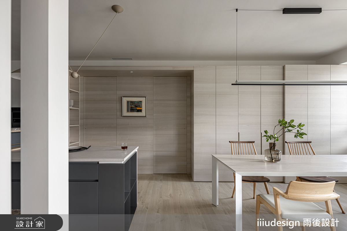 30坪新古屋(10年以下)＿現代風餐廳中島案例圖片＿雨後設計有限公司＿雨後_北投林宅之7
