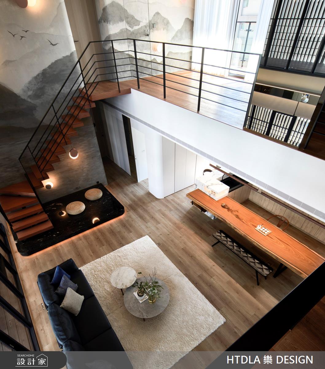 80坪新成屋(5年以下)＿混搭風客廳餐廳樓梯案例圖片＿樂之設計＿樂之設計_飄洋過海遇見你_台北之3