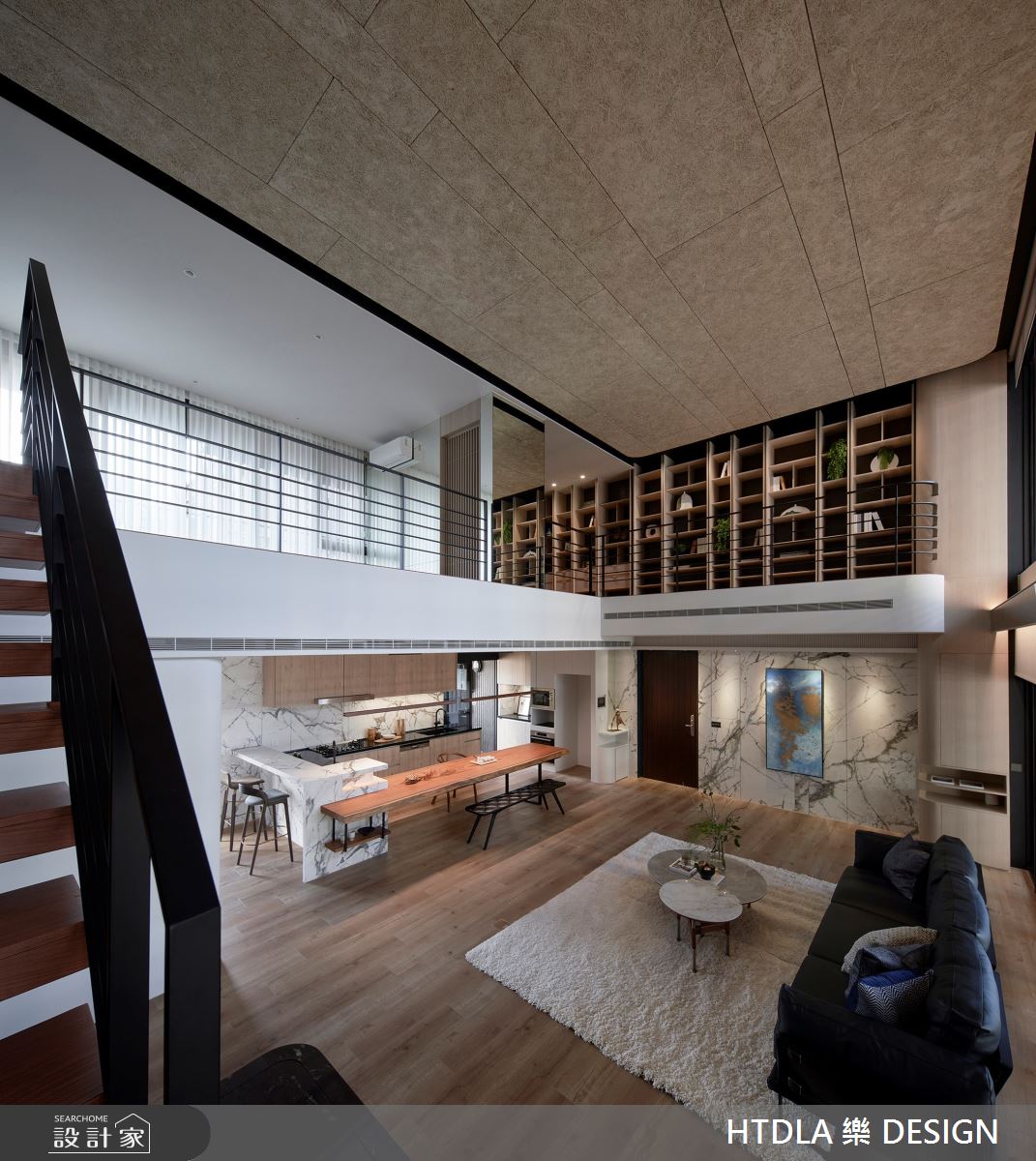 80坪新成屋(5年以下)＿混搭風客廳餐廳樓梯案例圖片＿樂之設計＿樂之設計_飄洋過海遇見你_台北之6