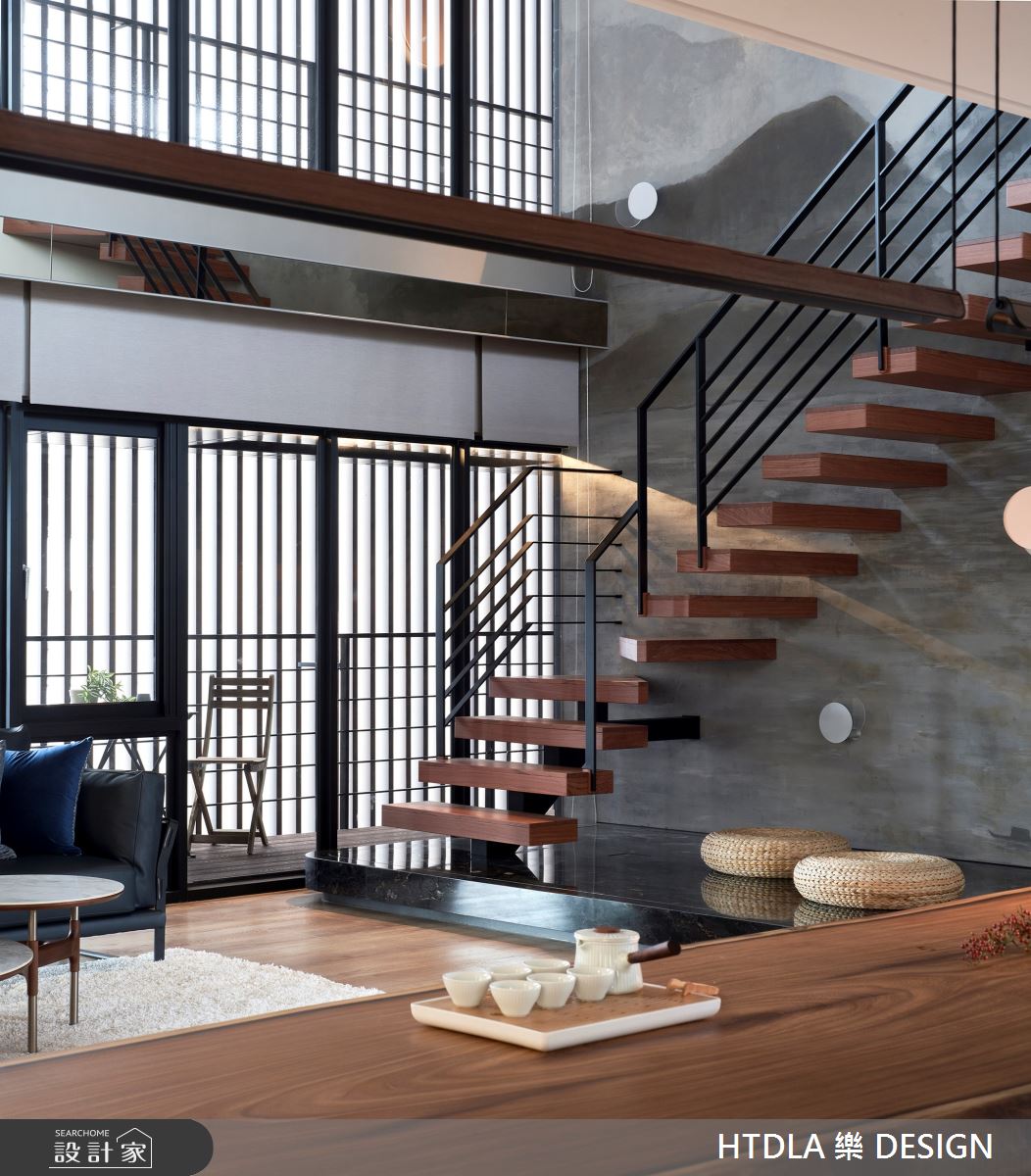 80坪新成屋(5年以下)＿混搭風客廳餐廳樓梯案例圖片＿樂之設計＿樂之設計_飄洋過海遇見你_台北之10