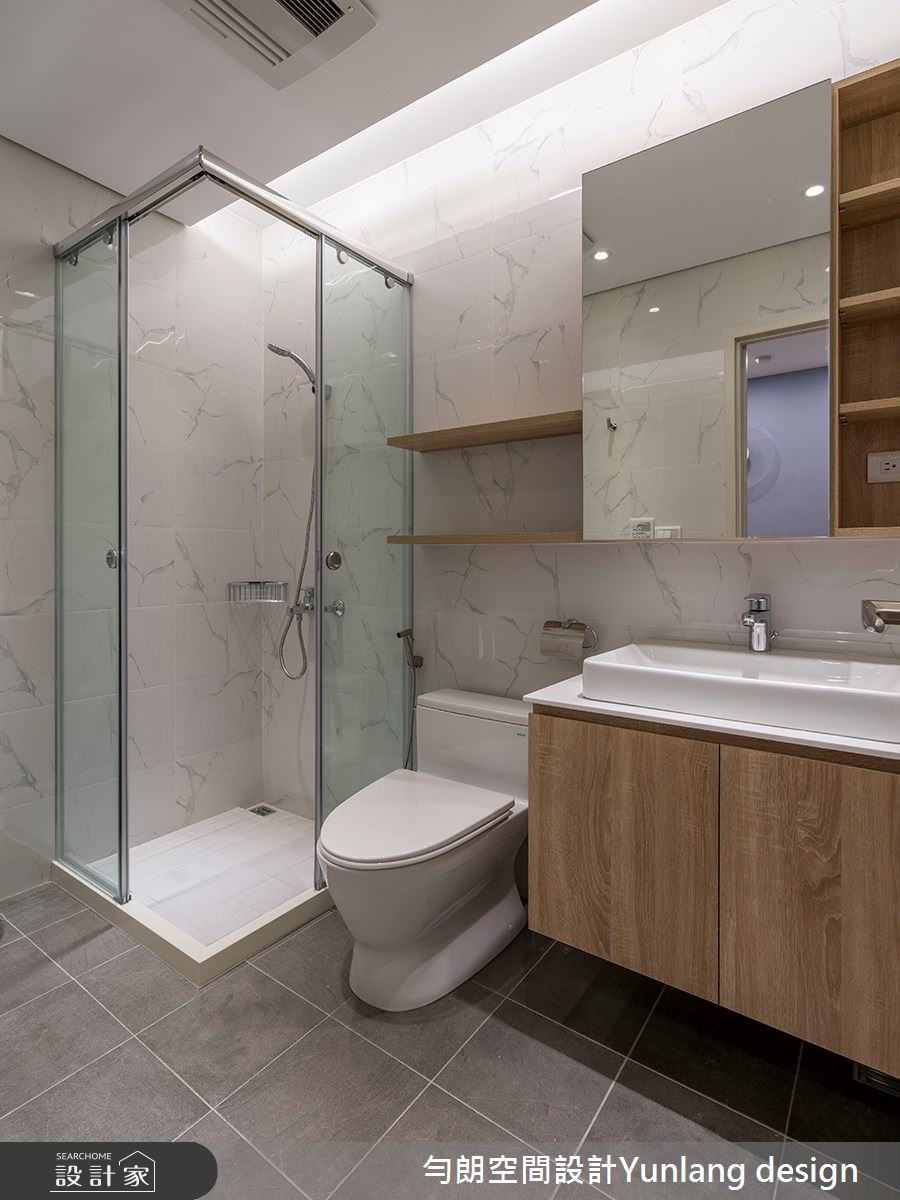 34坪中古屋(5~15年)＿現代風浴室案例圖片＿勻朗空間室內裝修有限公司＿勻朗_白領藍調_高雄34坪中古屋之10