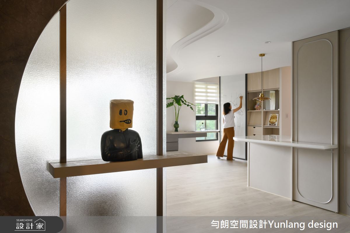 30坪新成屋(5年以下)＿侘寂風客廳餐廳吧檯案例圖片＿勻朗空間室內裝修有限公司＿勻朗_沙洲樂園_高雄30坪新成屋之1