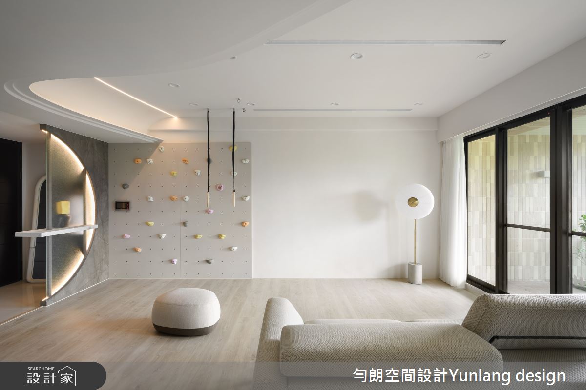 30坪新成屋(5年以下)＿侘寂風客廳案例圖片＿勻朗空間室內裝修有限公司＿勻朗_沙洲樂園_高雄30坪新成屋之7