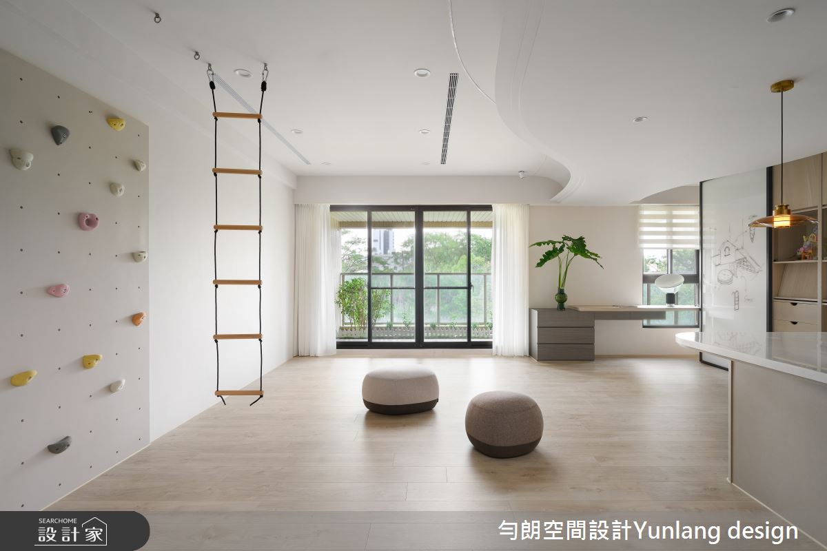 30坪新成屋(5年以下)＿侘寂風客廳餐廳吧檯案例圖片＿勻朗空間室內裝修有限公司＿勻朗_沙洲樂園_高雄30坪新成屋之10