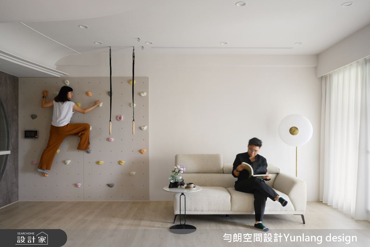 30坪新成屋(5年以下)＿侘寂風客廳案例圖片＿勻朗空間室內裝修有限公司＿勻朗_沙洲樂園_高雄30坪新成屋之12