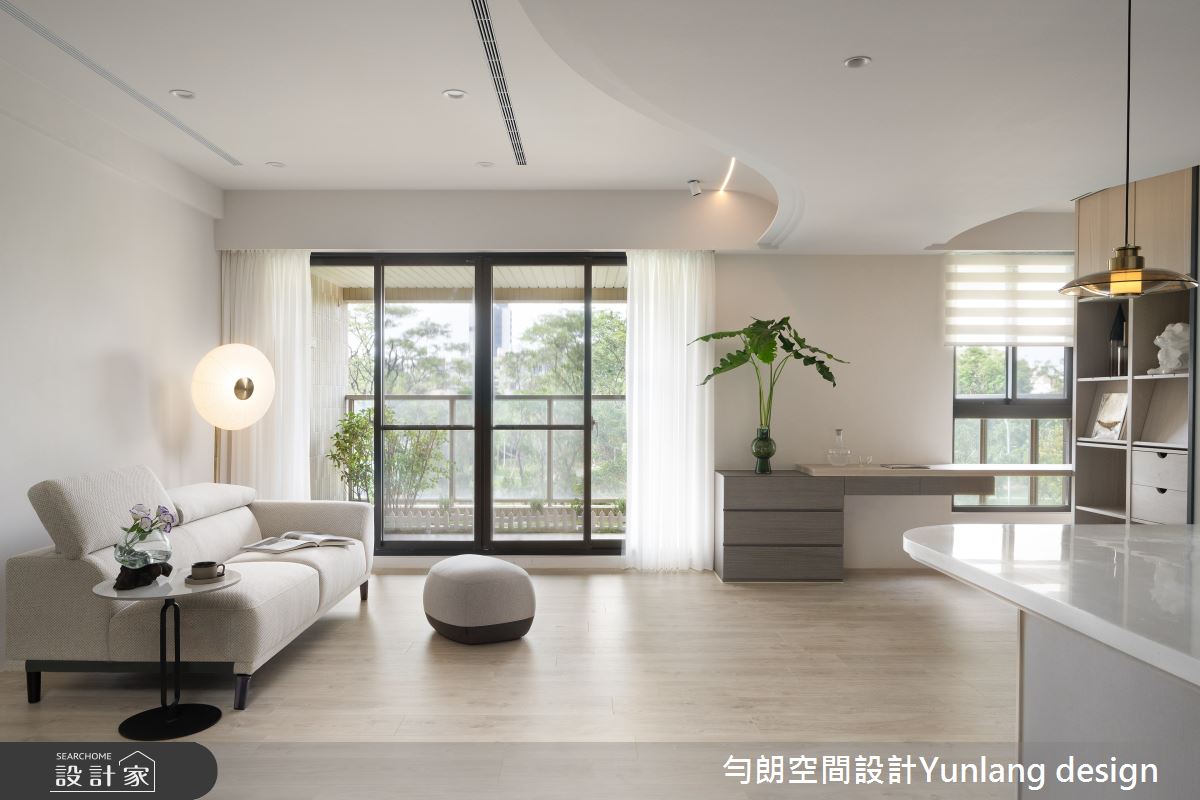 30坪新成屋(5年以下)＿侘寂風客廳餐廳吧檯書房案例圖片＿勻朗空間室內裝修有限公司＿勻朗_沙洲樂園_高雄30坪新成屋之6