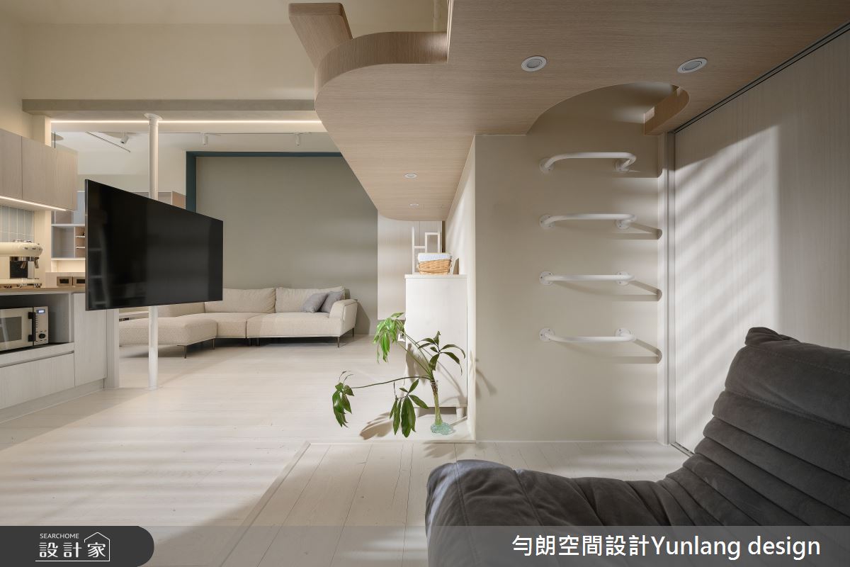 新成屋(5年以下)＿混搭風客廳案例圖片＿勻朗空間室內裝修有限公司＿勻朗_悠藍_高雄19.6坪新成屋之2