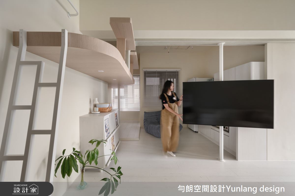 新成屋(5年以下)＿混搭風客廳廚房案例圖片＿勻朗空間室內裝修有限公司＿勻朗_悠藍_高雄19.6坪新成屋之5