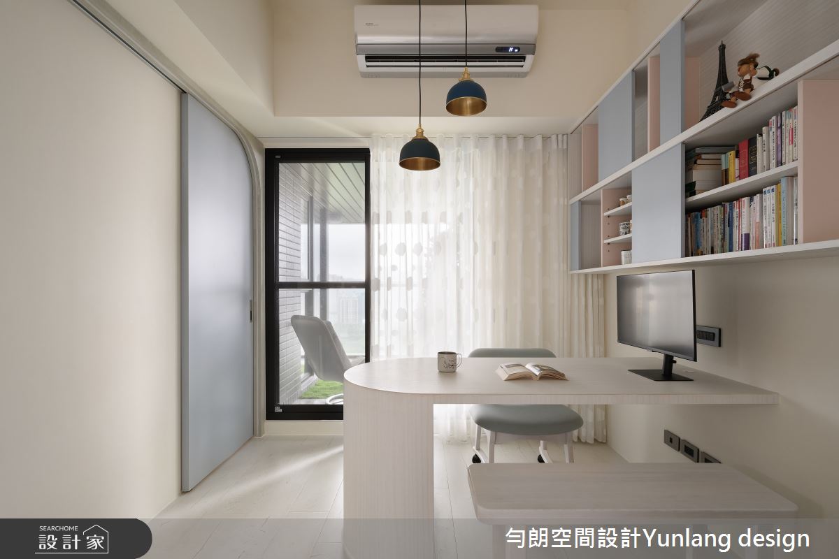 新成屋(5年以下)＿混搭風書房案例圖片＿勻朗空間室內裝修有限公司＿勻朗_悠藍_高雄19.6坪新成屋之169