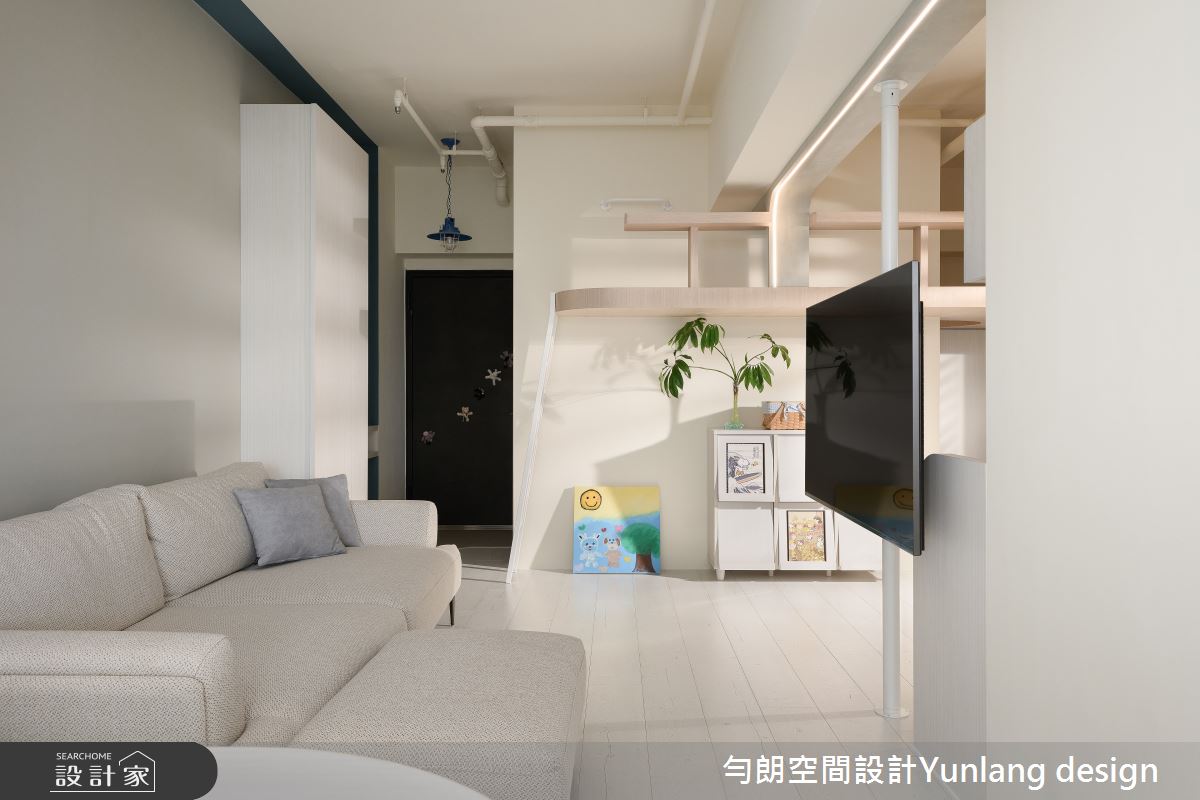 新成屋(5年以下)＿混搭風玄關客廳案例圖片＿勻朗空間室內裝修有限公司＿勻朗_悠藍_高雄19.6坪新成屋之10