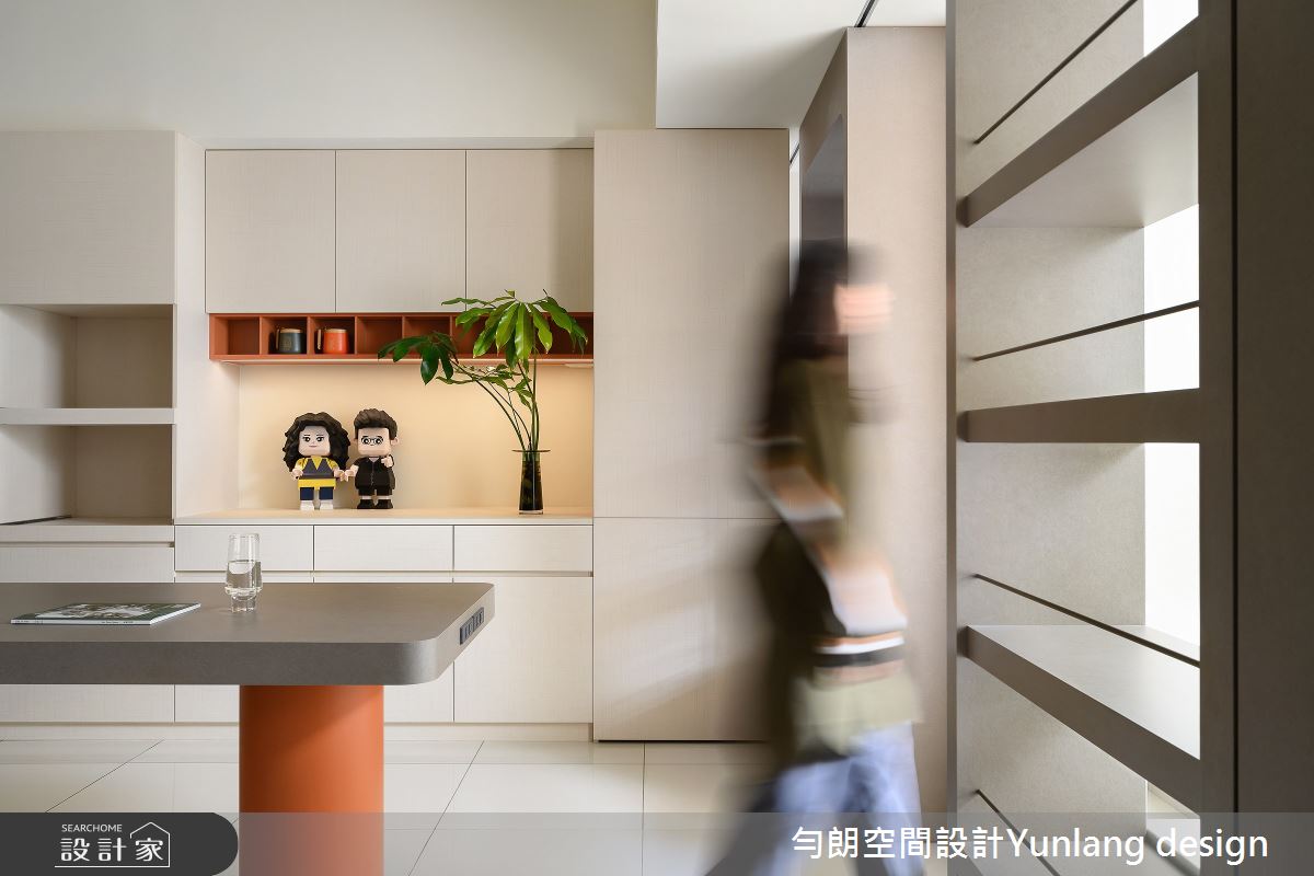 18坪新成屋(5年以下)＿現代風餐廳中島案例圖片＿勻朗空間室內裝修有限公司＿勻朗_獨立新生活_18坪新成屋之5