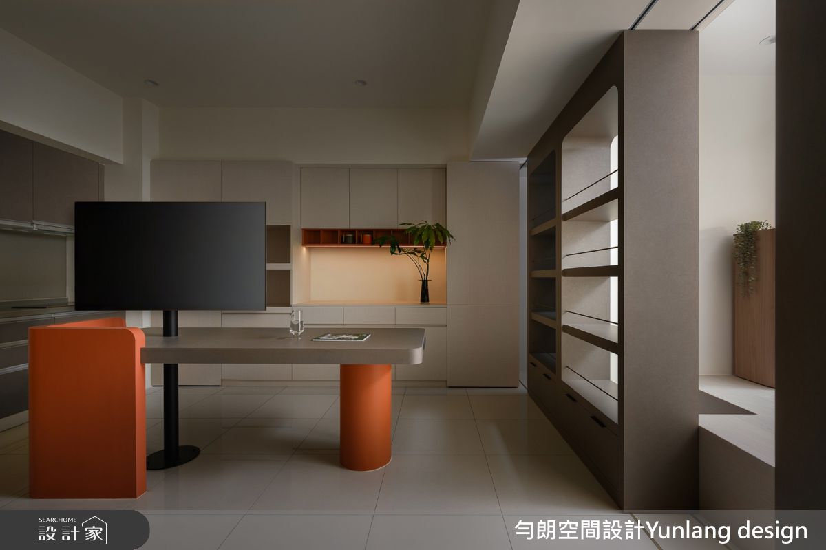 18坪新成屋(5年以下)＿現代風餐廳中島案例圖片＿勻朗空間室內裝修有限公司＿勻朗_獨立新生活_18坪新成屋之3