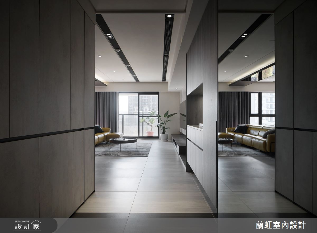 60坪新成屋(5年以下)＿現代風玄關客廳案例圖片＿蘭虹室內設計＿蘭虹_悠灰謐境之1