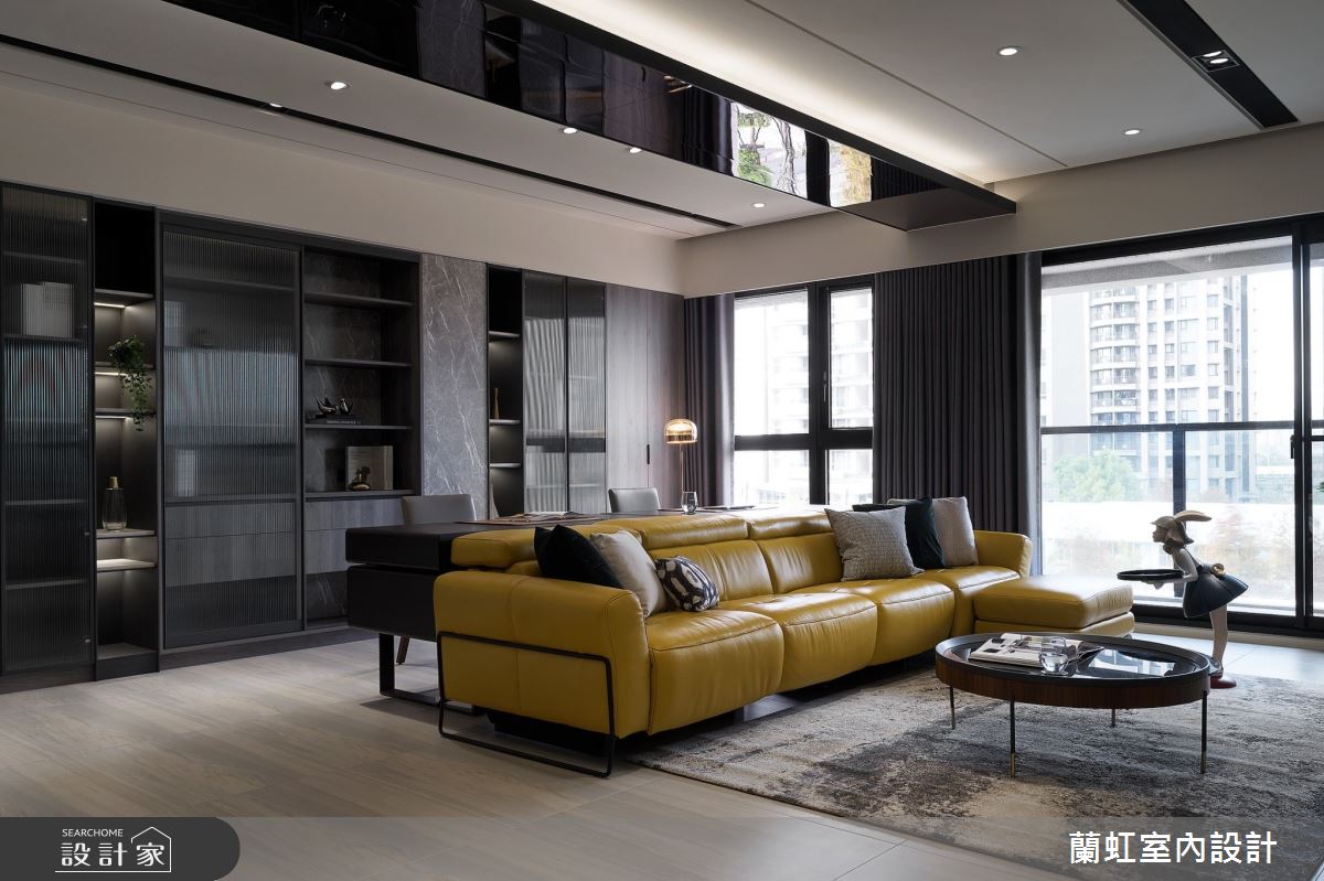 60坪新成屋(5年以下)＿現代風客廳工作區案例圖片＿蘭虹室內設計＿蘭虹_悠灰謐境之3