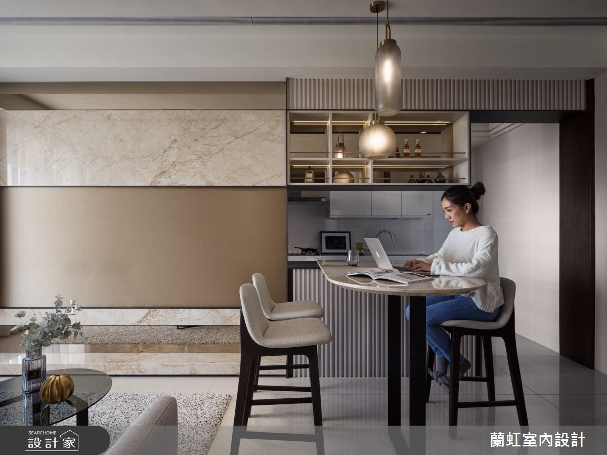 35坪新成屋(5年以下)＿現代風客廳餐廳案例圖片＿蘭虹室內設計＿蘭虹_悠‧雅之3