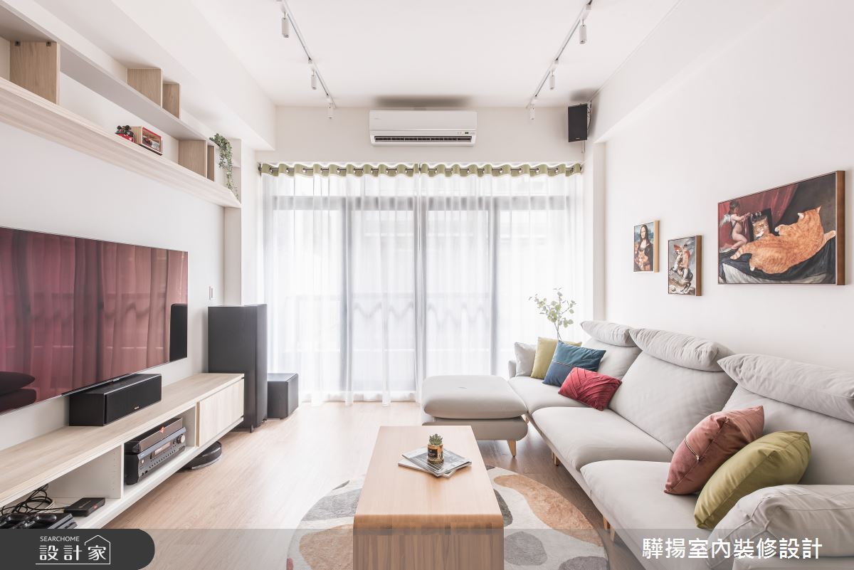 中古屋(5~15年)＿混搭風客廳案例圖片＿驊揚室內裝修設計有限公司＿驊揚_02灣中街透天之2