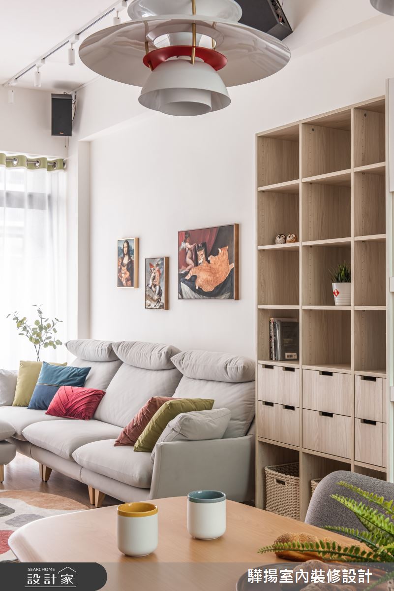 中古屋(5~15年)＿混搭風客廳案例圖片＿驊揚室內裝修設計有限公司＿驊揚_02灣中街透天之5