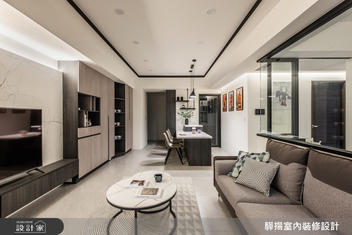 23坪新成屋(5年以下)＿現代風客廳案例圖片＿驊揚室內裝修設計有限公司＿驊揚_04仰德悅之14